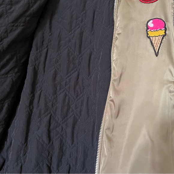 Zara Varsity Utility Patch Jacket Olive Green - Picture 5 of 7